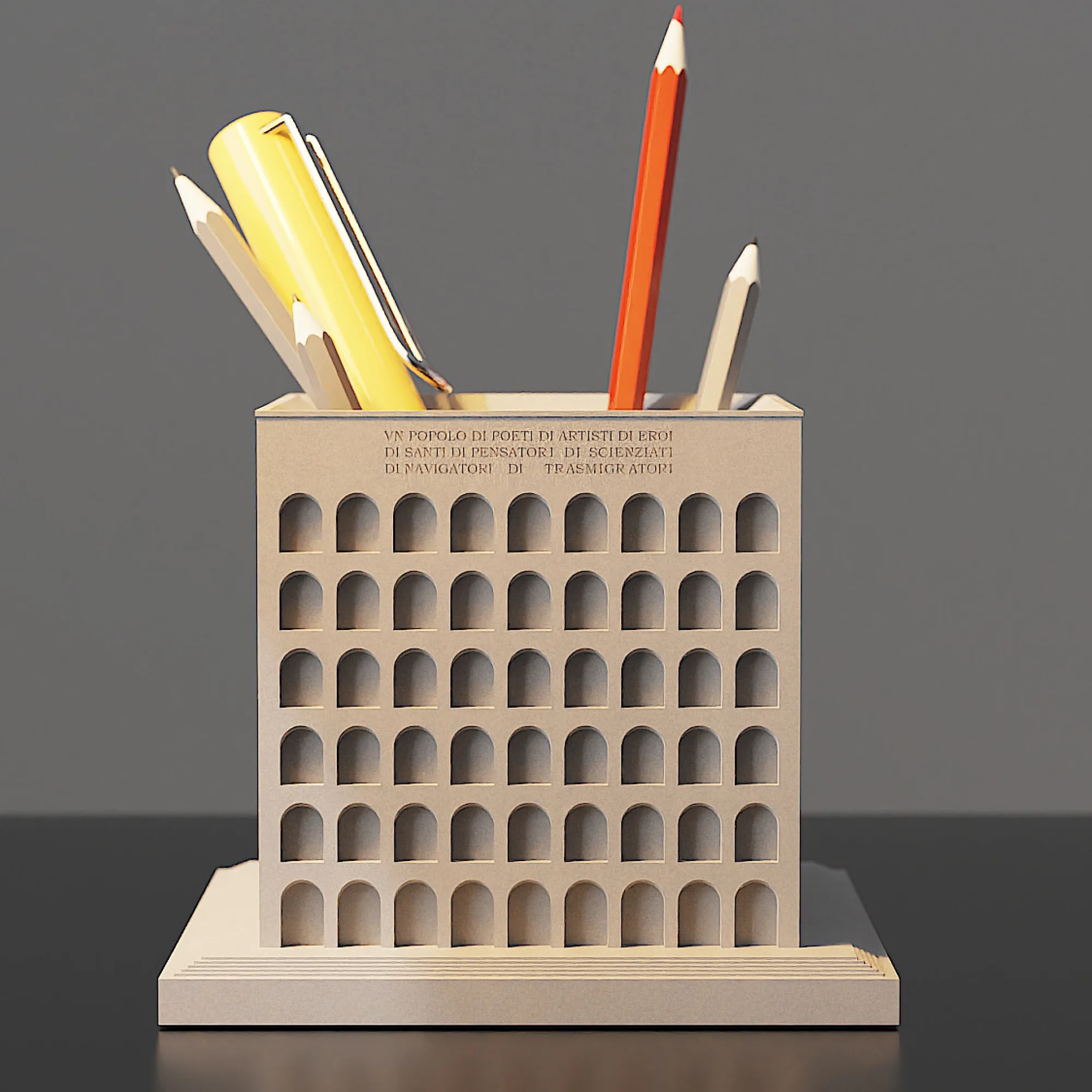 Italian Civilization Palace Concrete Pen Holder thumbnail 4