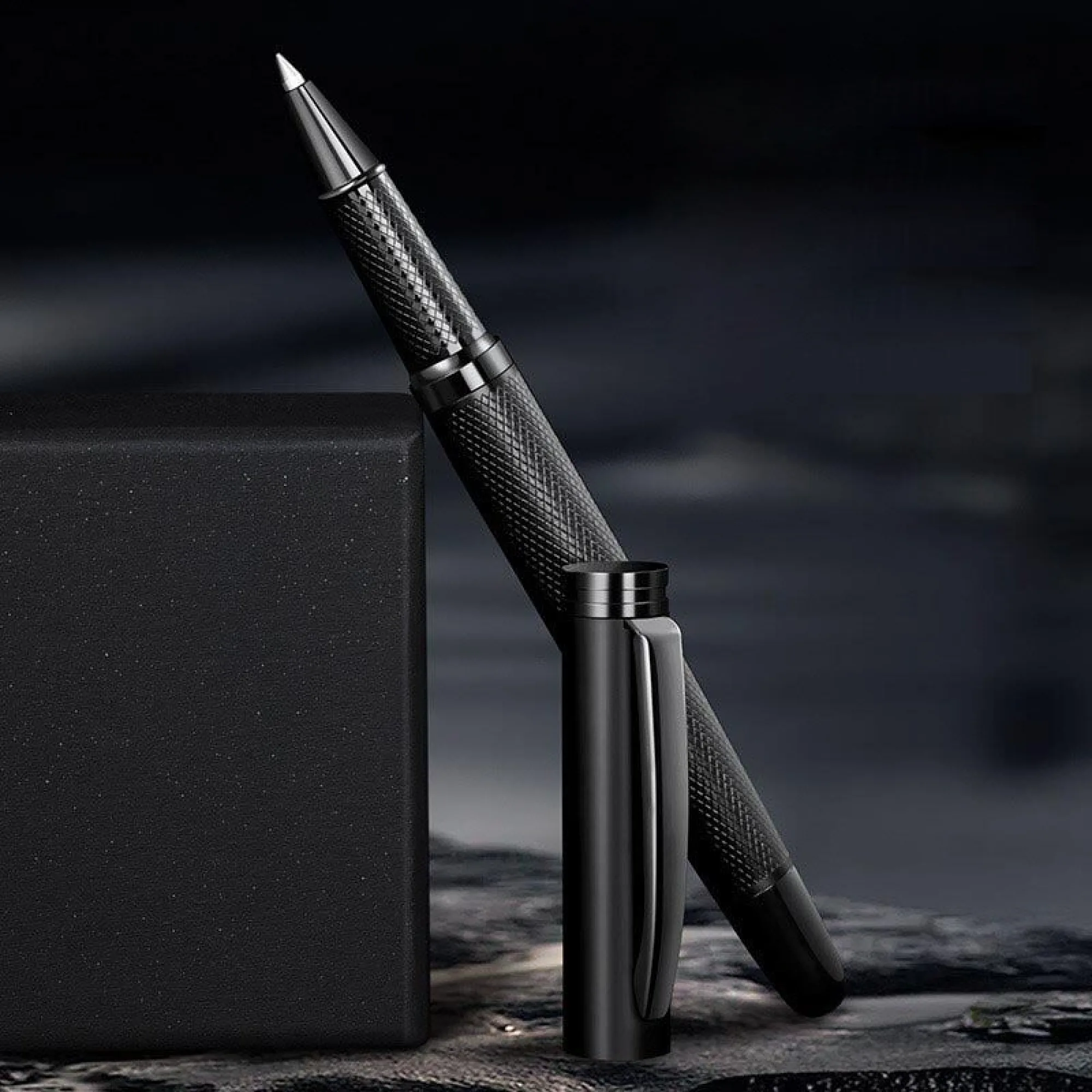 Metal Rollerball Pen with Wave and Dragon Scale Patterns thumbnail 4