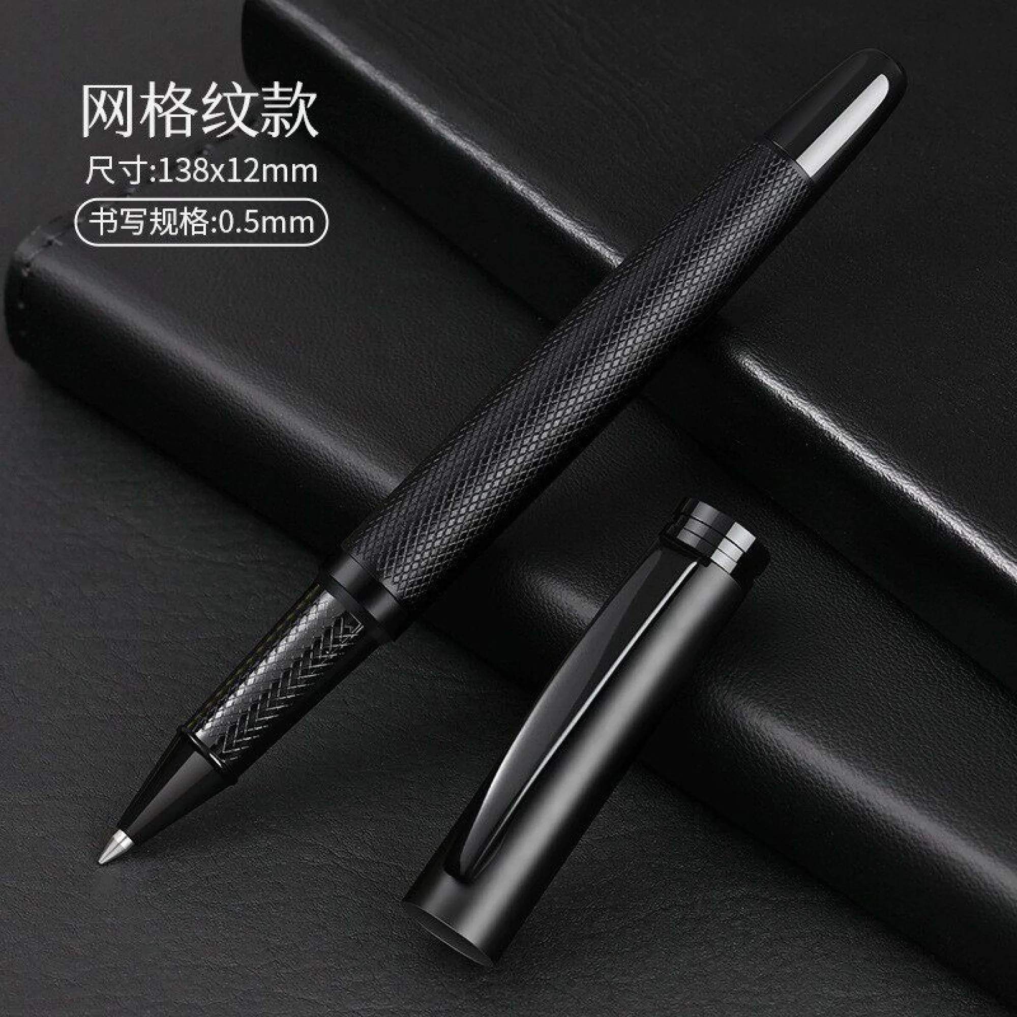 Metal Rollerball Pen with Wave and Dragon Scale Patterns thumbnail 8
