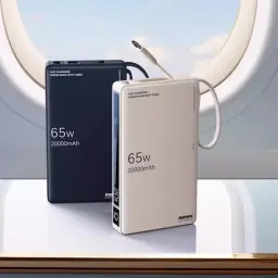 Remax RPP-87 20000mAh 65W Two-Way Fast Charging Power Bank with Retractable Cable thumbnail 7