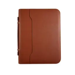A4 PU Leather Zippered Business Document Folder with Handle thumbnail 6