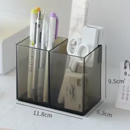 Acrylic Desk Pen Holder with Multiple Compartments thumbnail 7