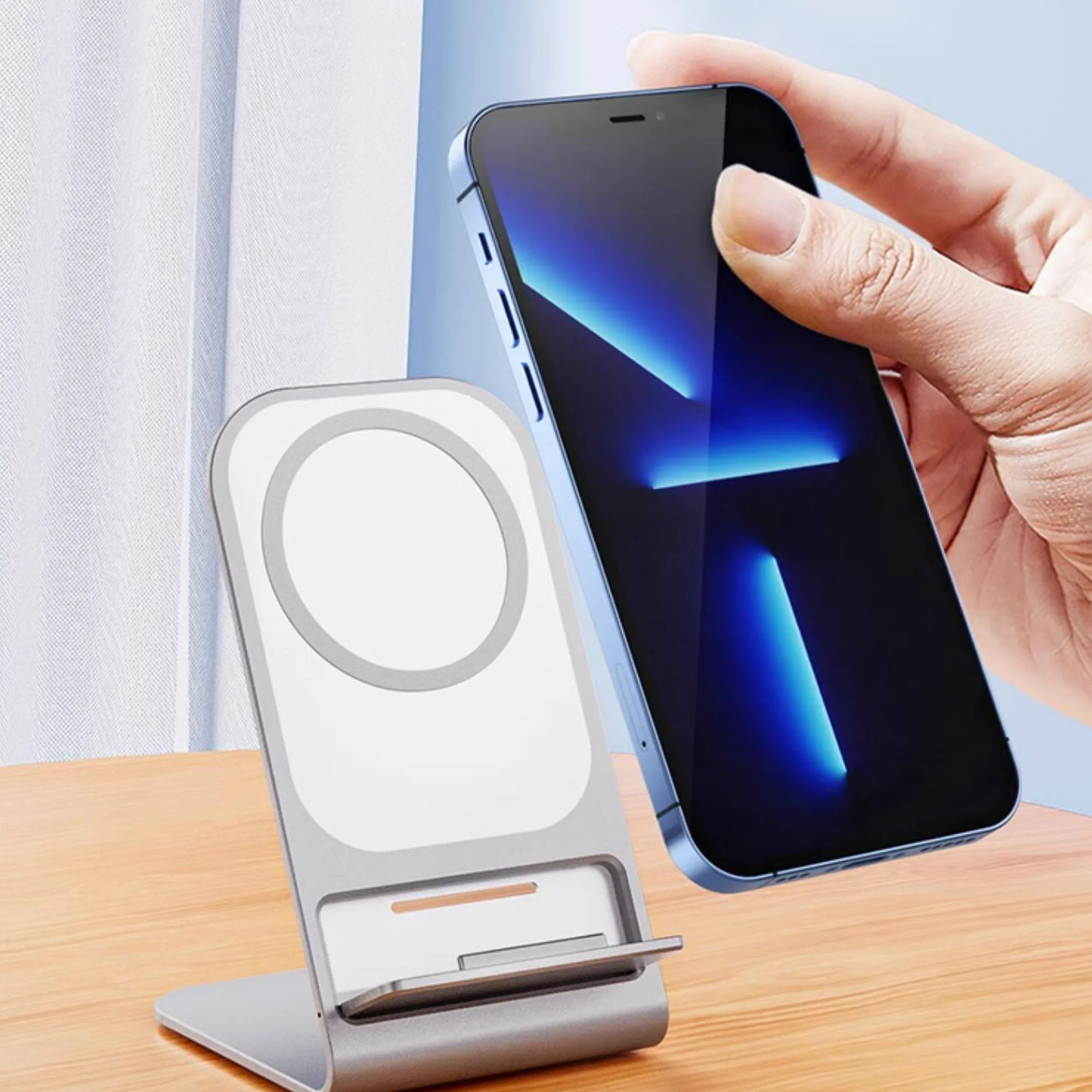 MagSafe Compatible Wireless Charging Stand for iPhone 12-17 Pro Max, 15W