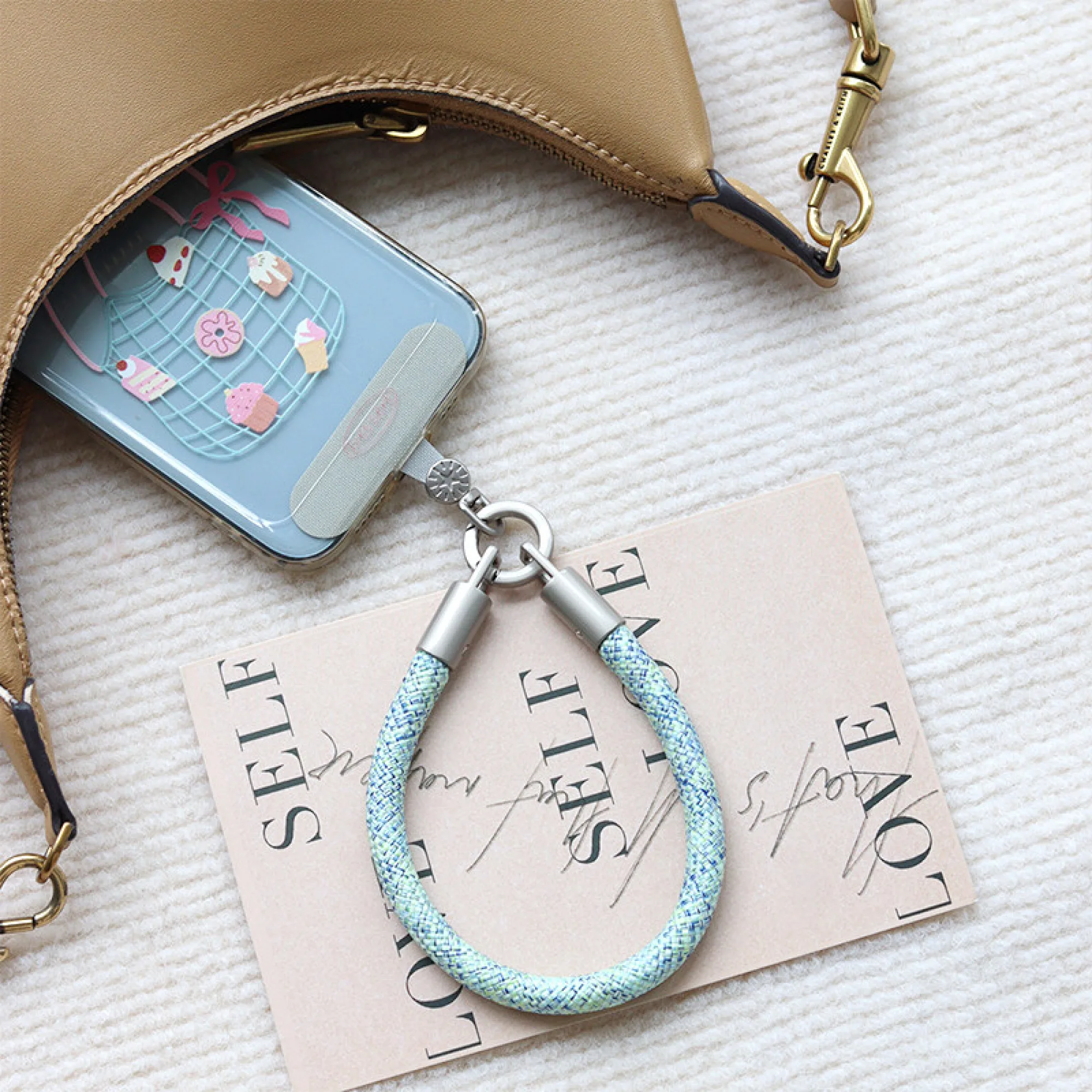 Woven Polyester Wrist Strap with Zinc Alloy Hardware for Phone Cases and Keychains thumbnail 4