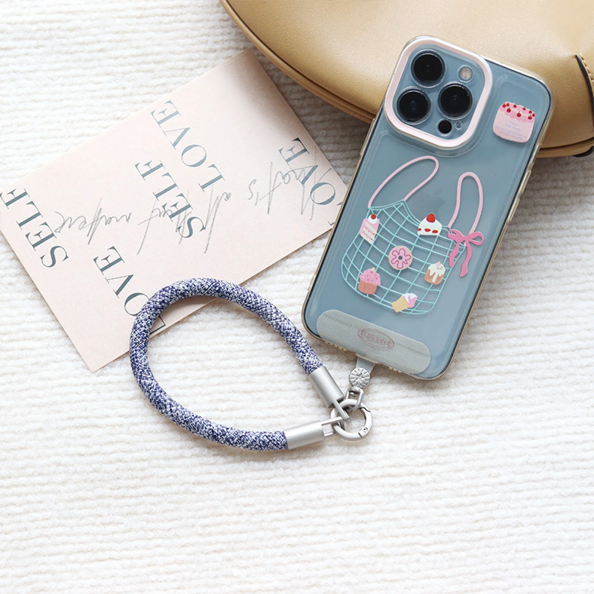 Woven Polyester Wrist Strap with Zinc Alloy Hardware for Phone Cases and Keychains thumbnail 3