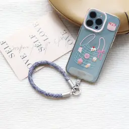 Woven Polyester Wrist Strap with Zinc Alloy Hardware for Phone Cases and Keychains thumbnail 3