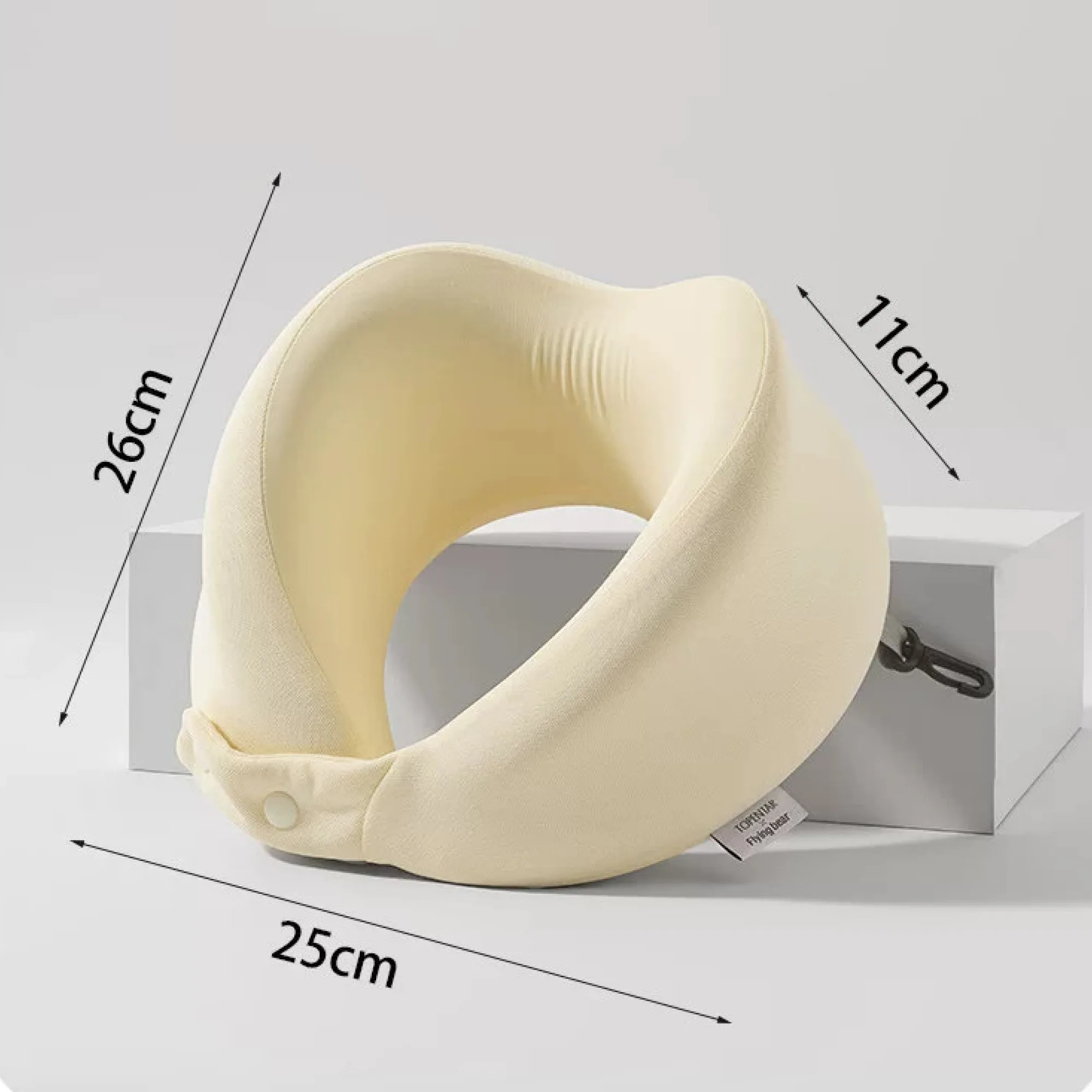 U-Shaped Neck Pillow with Memory Foam and Ice Silk Cover thumbnail 6