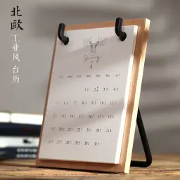 Wooden Desk Calendar with Iron Frame thumbnail 5