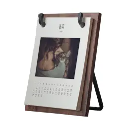 Wooden Desk Calendar with Iron Frame thumbnail 1
