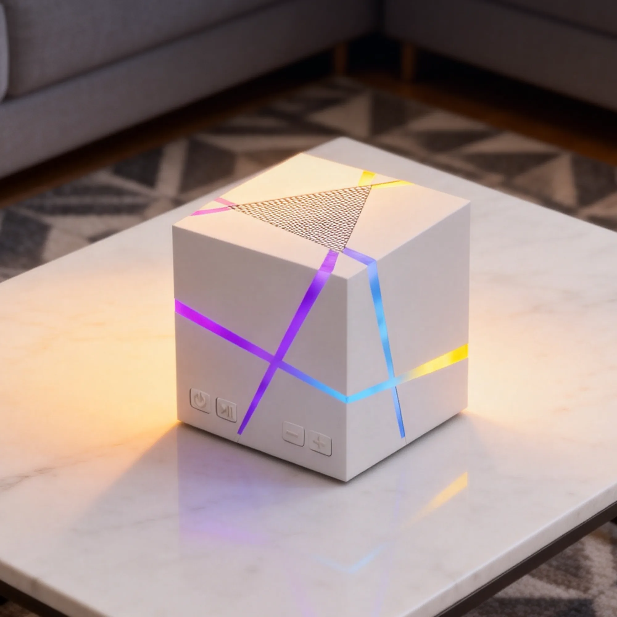 Bluetooth Speaker Cube with Bluetooth 5.3, 6W, RGB Lighting