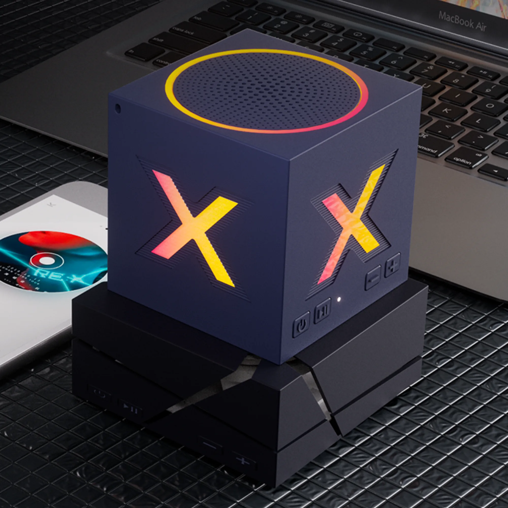 Bluetooth Speaker Cube with Bluetooth 5.3, 6W, RGB Lighting thumbnail 3