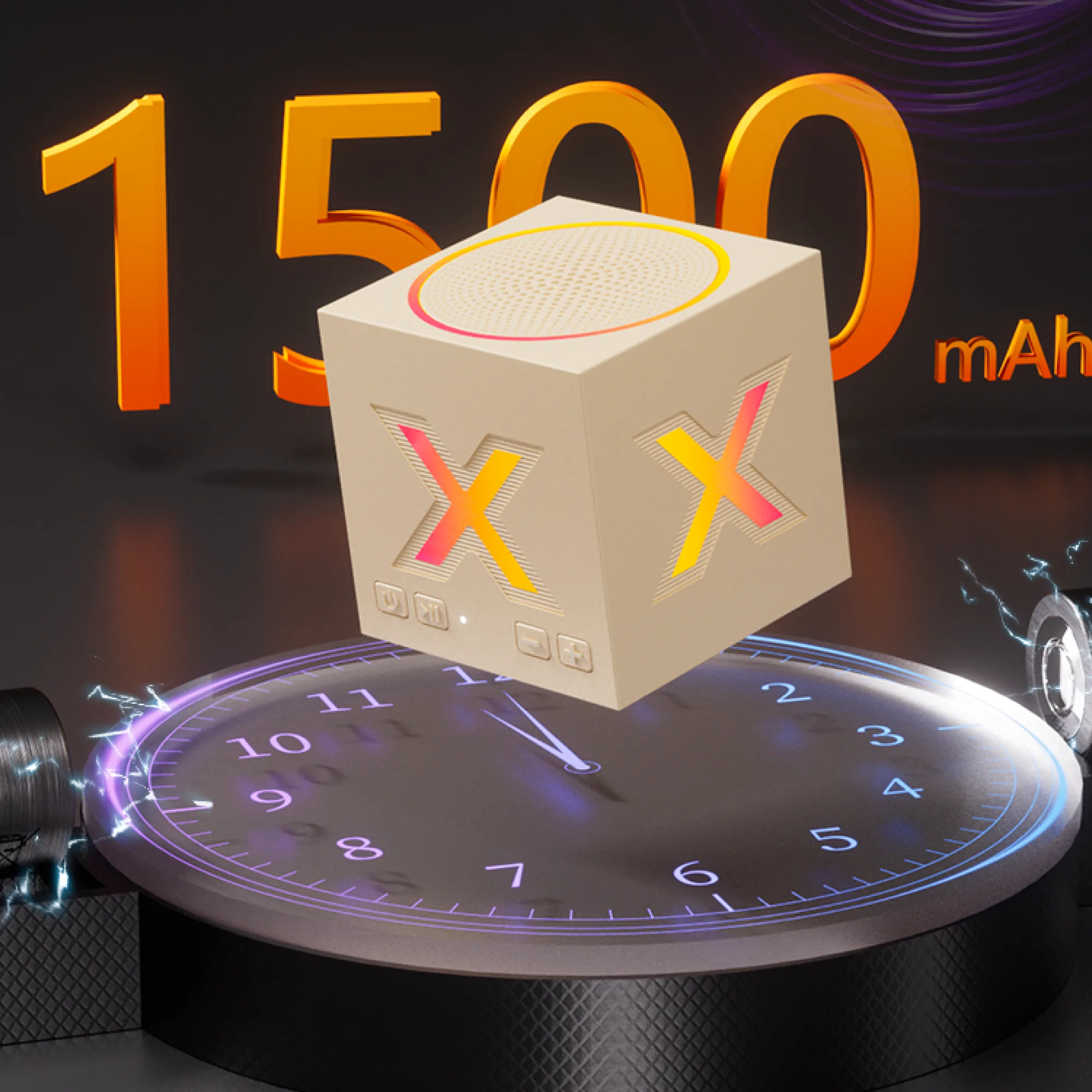 Bluetooth Speaker Cube with Bluetooth 5.3, 6W, RGB Lighting thumbnail 4