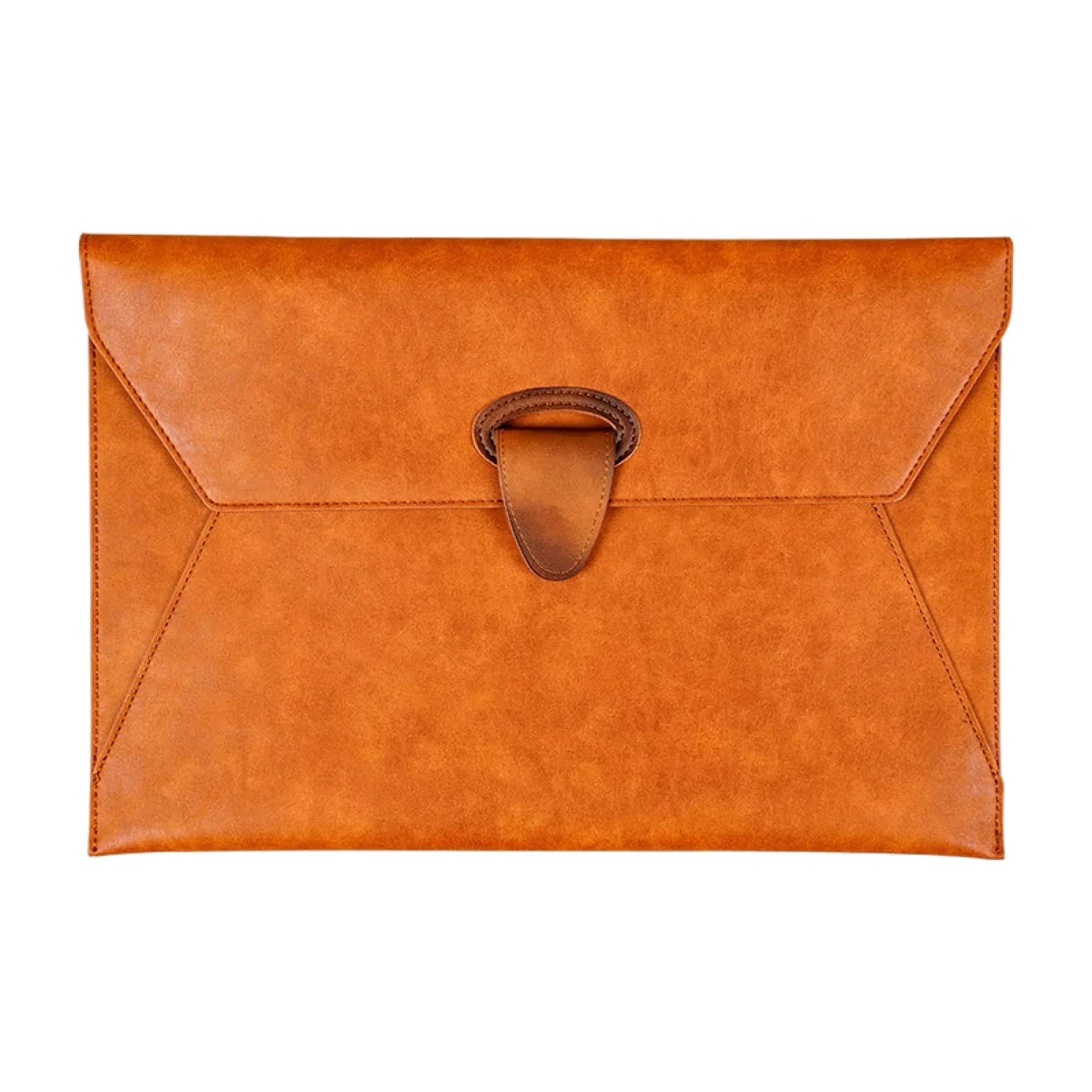 A4 PU Leather Document Bag with Buckle Closure