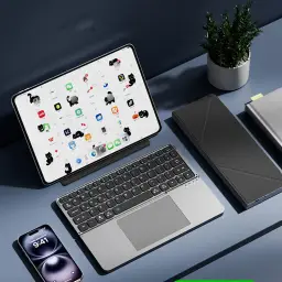 Foldable Bluetooth Tablet Keyboard with Touchpad thumbnail 2