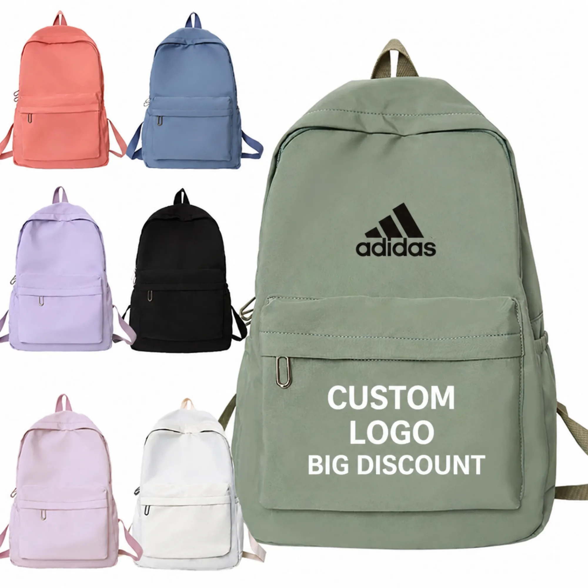 Lightweight Foldable Nylon Backpack with Laptop Sleeve thumbnail 2