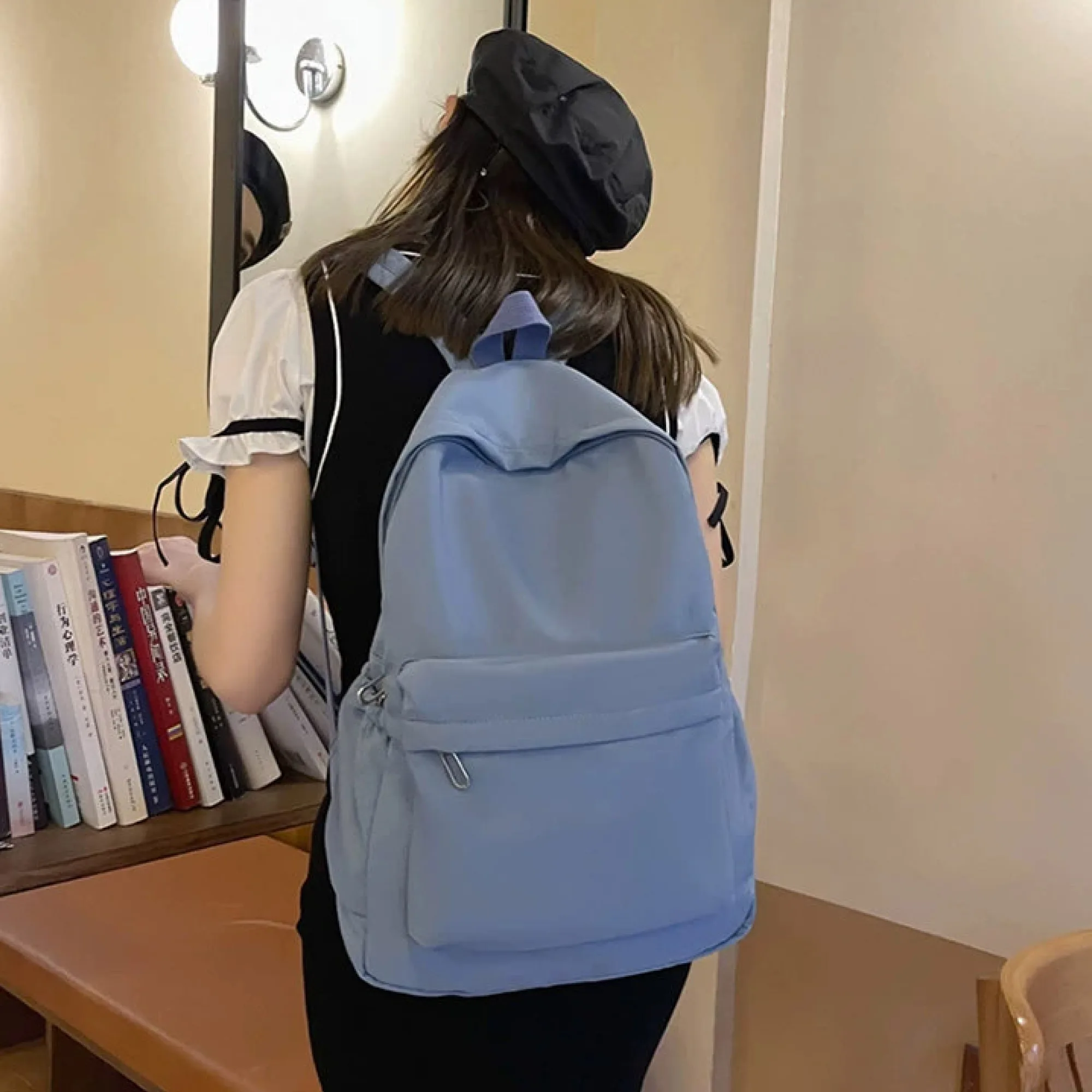 Lightweight Foldable Nylon Backpack with Laptop Sleeve thumbnail 5