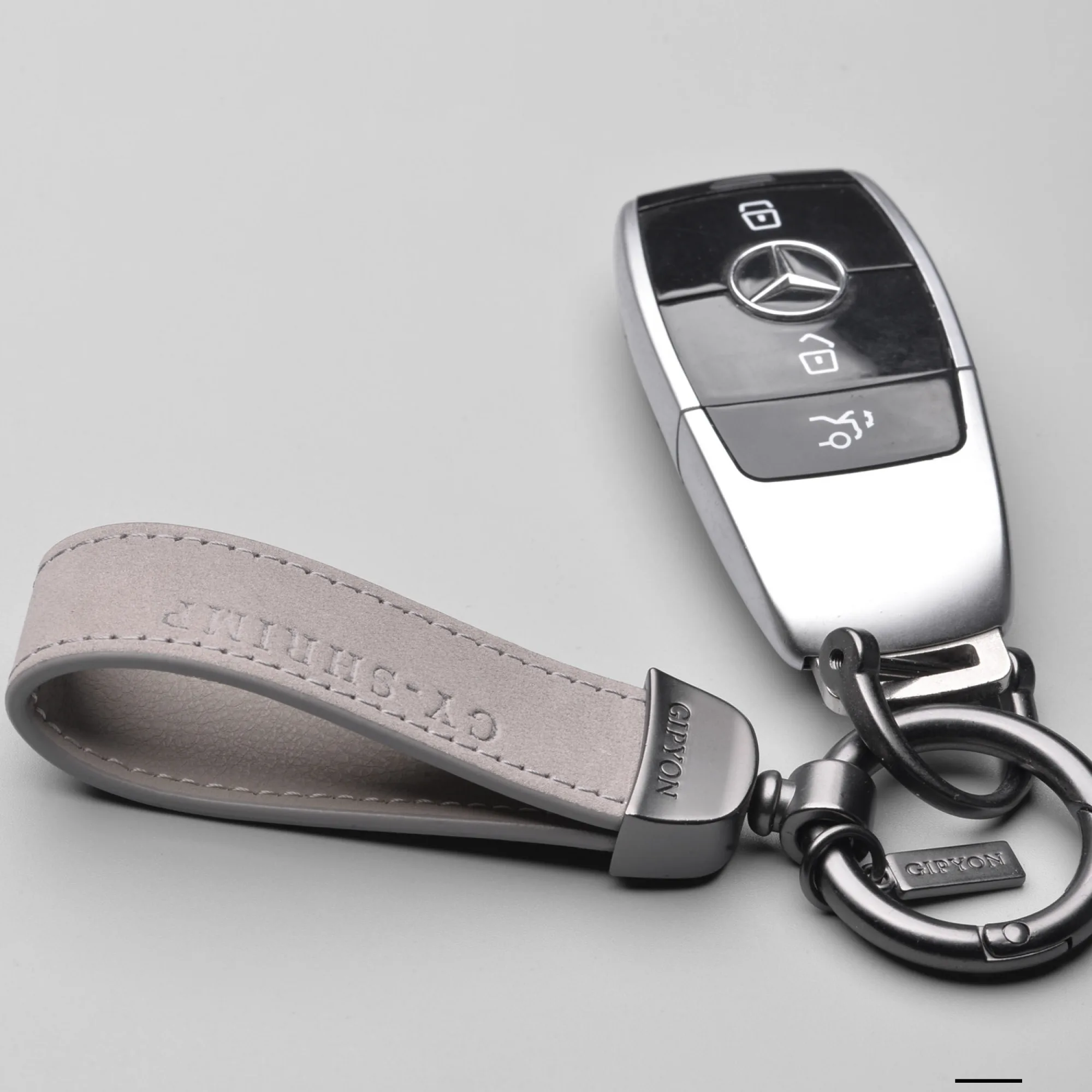Leather Keychain with Zinc Alloy Key Ring thumbnail 2