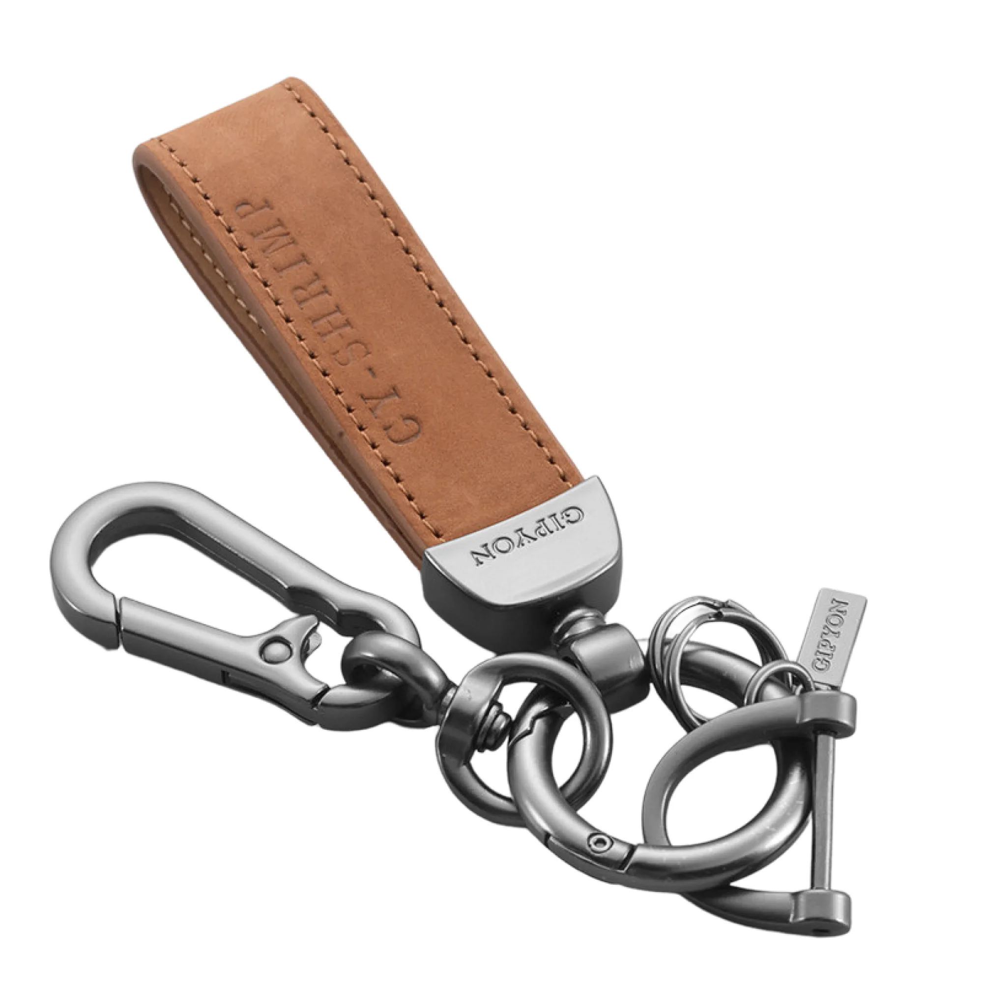 Leather Keychain with Zinc Alloy Key Ring thumbnail 8