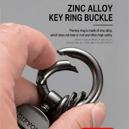 Leather Keychain with Zinc Alloy Key Ring thumbnail 3