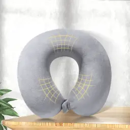 U-Shaped Neck Pillow with Crystal Velvet Cover and PP Cotton Filling thumbnail 2