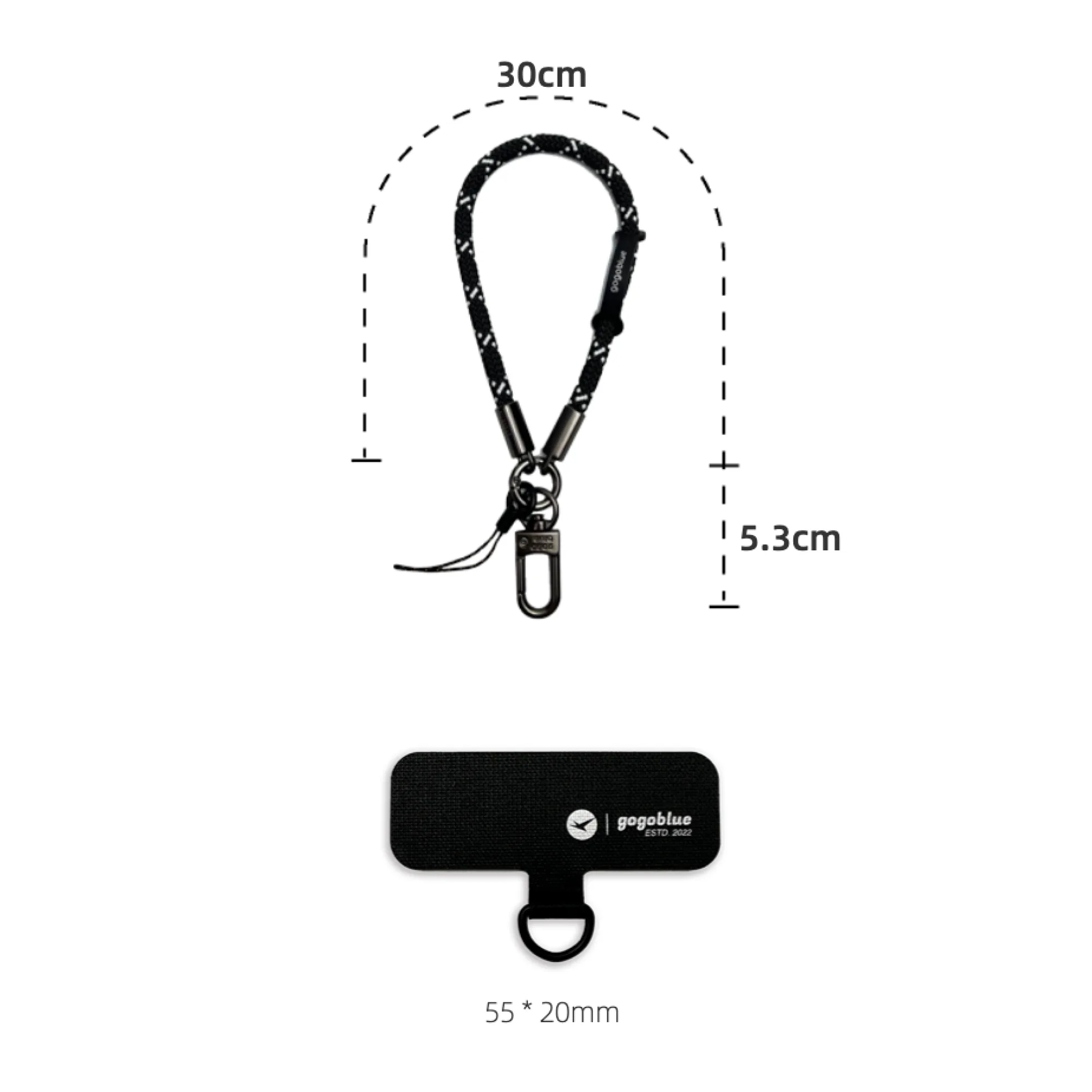 7mm Short Lanyard with Metal Clasp and Clip thumbnail 3