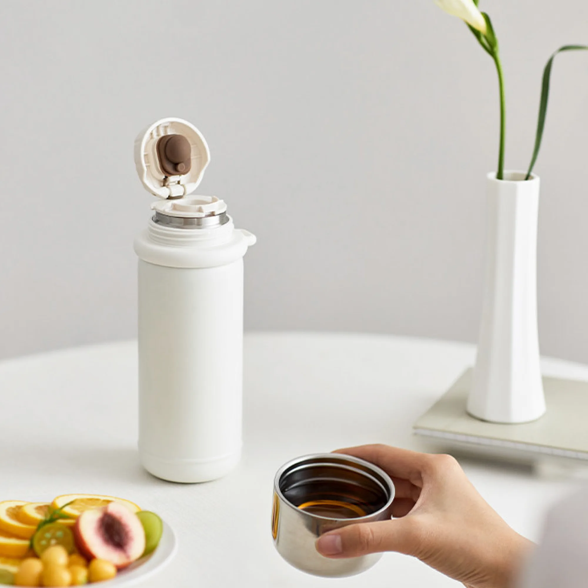 OLAYKS OLK-H8147 550ml Stainless Steel Insulated Tumbler with Pop-up Lid thumbnail 4