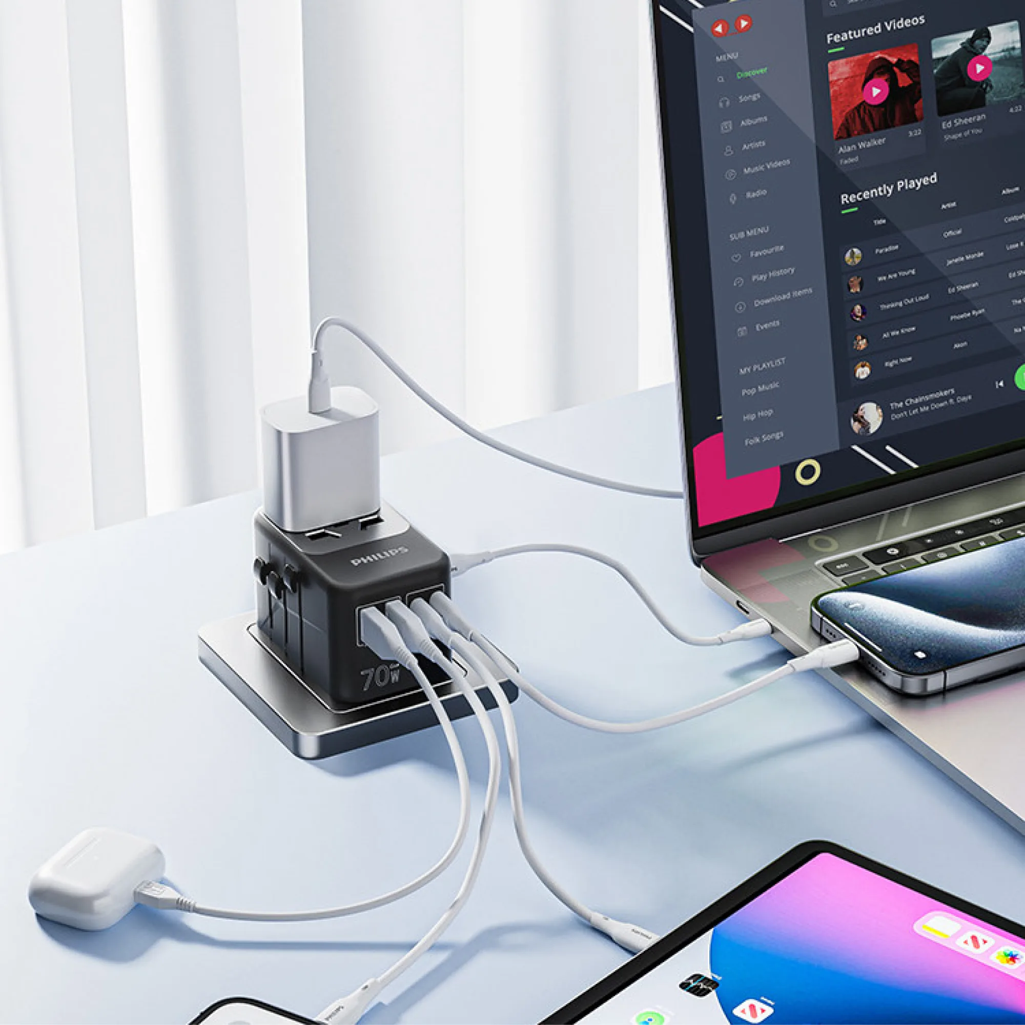 Philips SPB1014 Multi-Standard Travel Adapter with USB Charging thumbnail 2