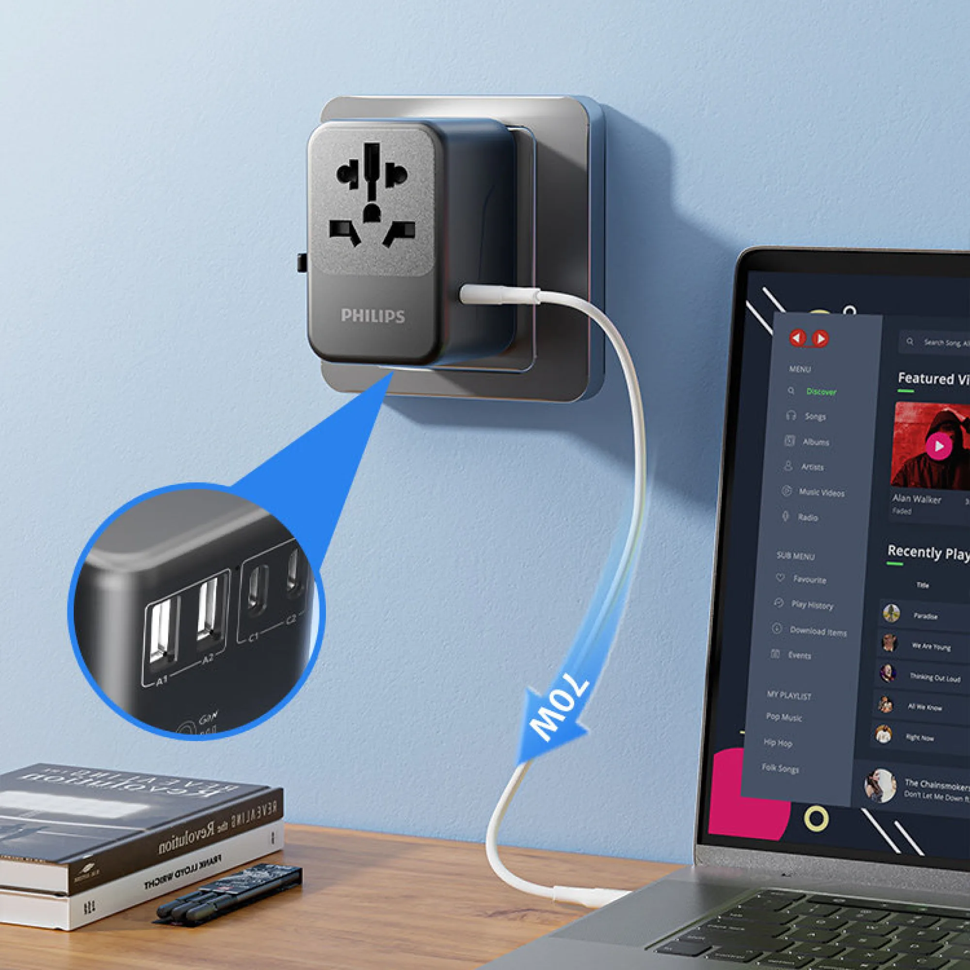 Philips SPB1014 Multi-Standard Travel Adapter with USB Charging thumbnail 8