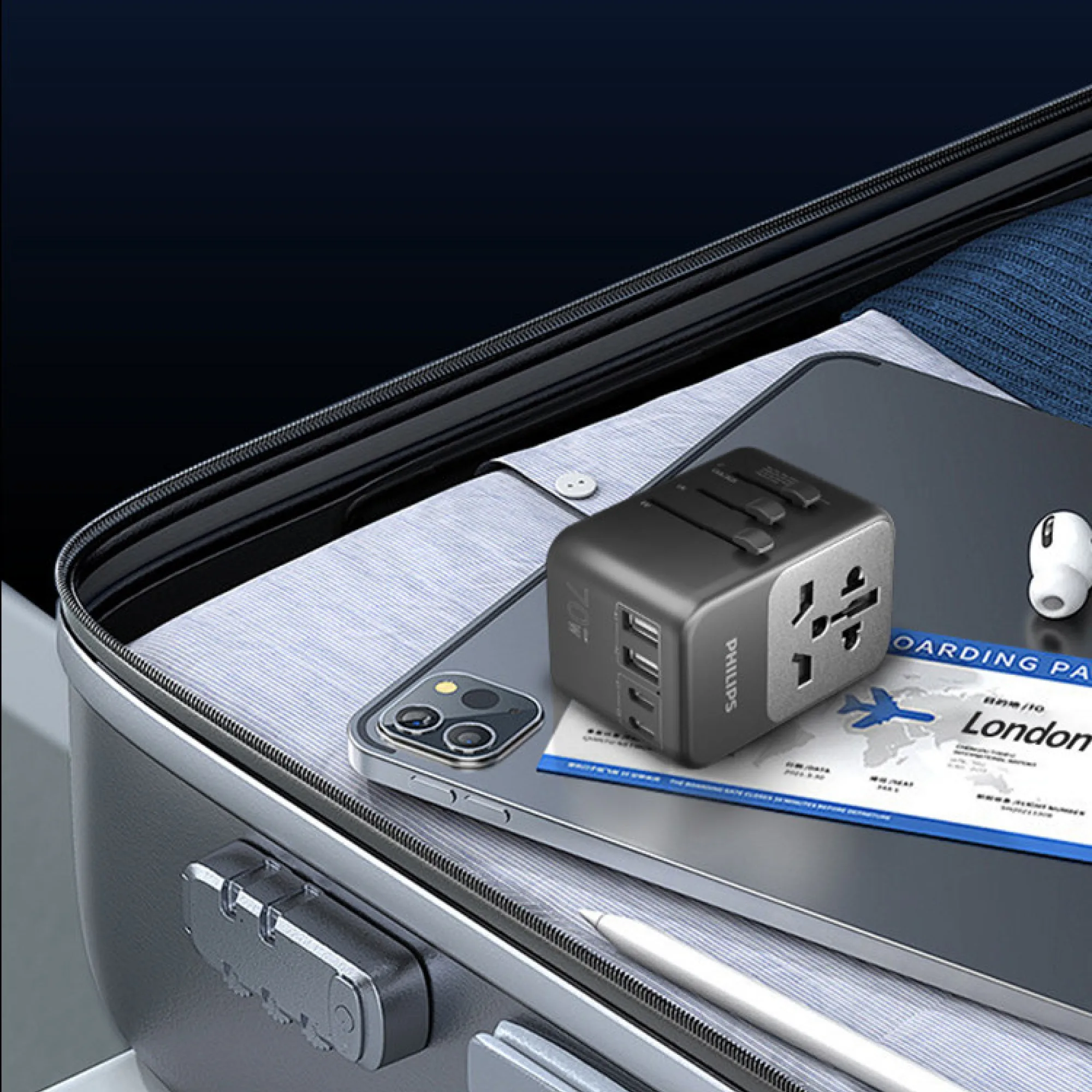 Philips SPB1014 Multi-Standard Travel Adapter with USB Charging thumbnail 9