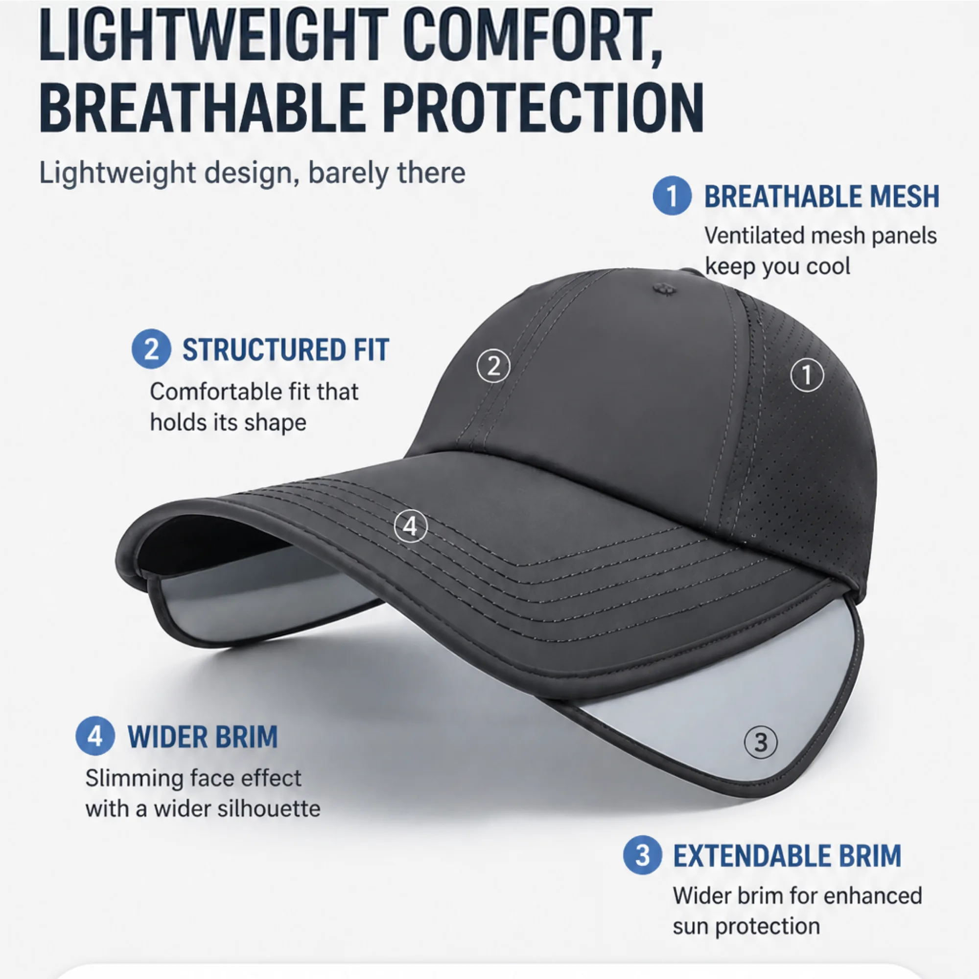 Adjustable Wide-Brim Quick-Dry Sun Hat thumbnail 4