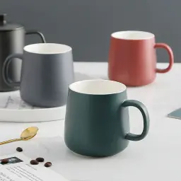 Ceramic Mug with Lid and Spoon Options thumbnail 2