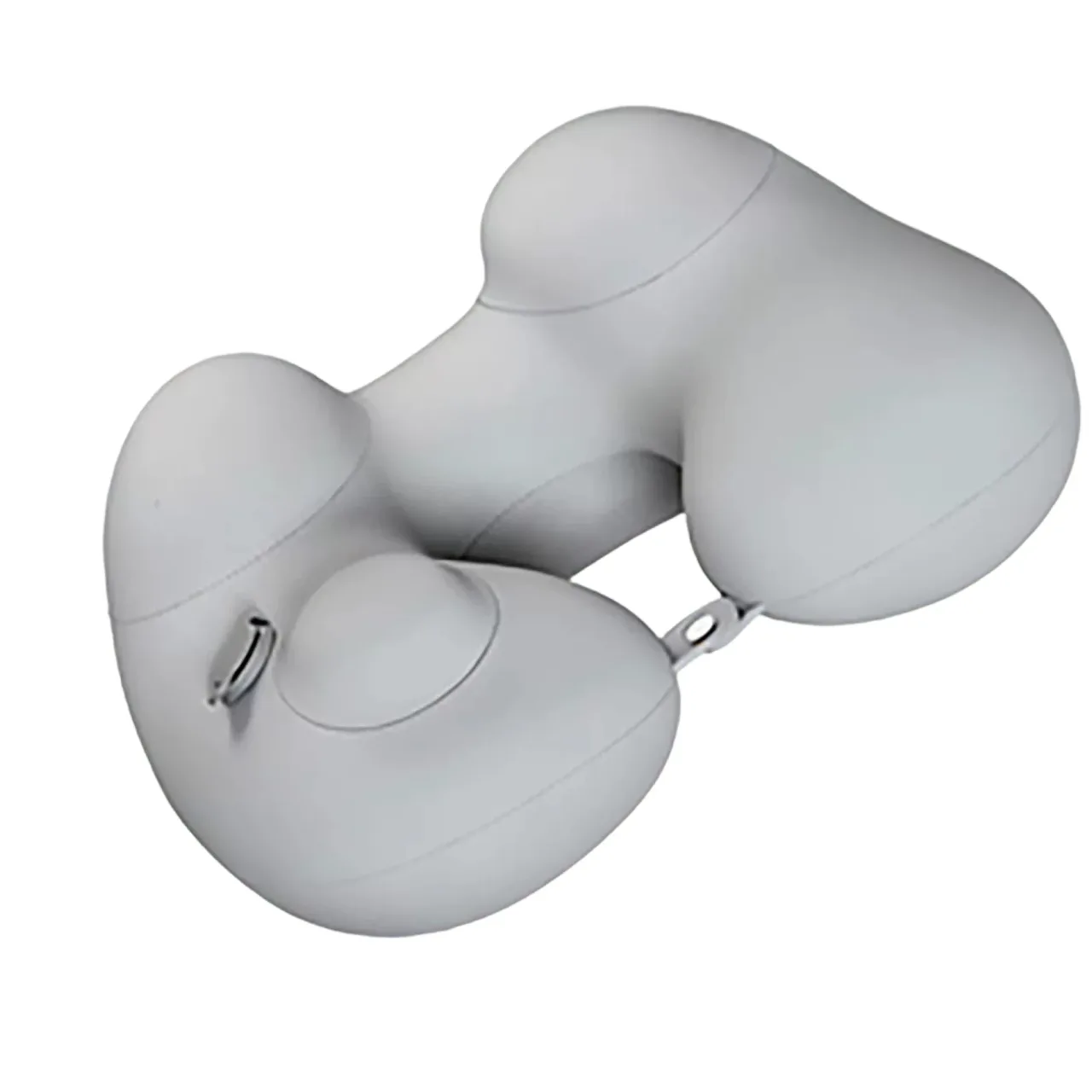 U-Shaped Neck Pillow with Press-to-Inflate Mechanism