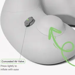 U-Shaped Neck Pillow with Press-to-Inflate Mechanism thumbnail 5