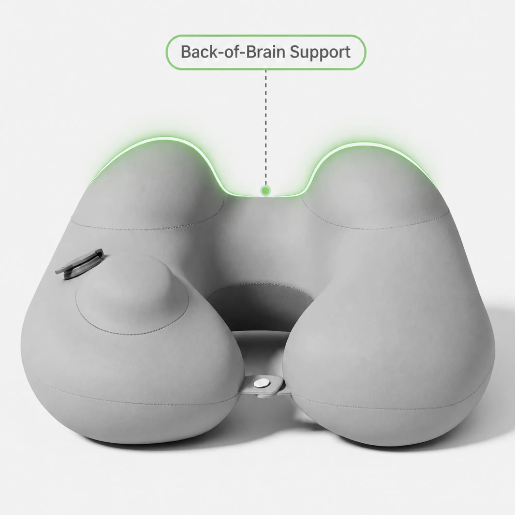U-Shaped Neck Pillow with Press-to-Inflate Mechanism thumbnail 4