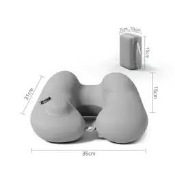 U-Shaped Neck Pillow with Press-to-Inflate Mechanism thumbnail 6