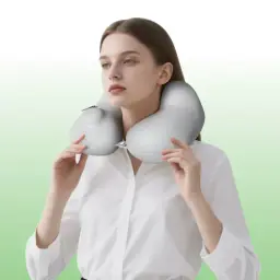 U-Shaped Neck Pillow with Press-to-Inflate Mechanism thumbnail 2