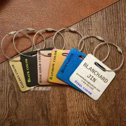 Stainless Steel Luggage Tag with Square and Rectangle Shapes thumbnail 5