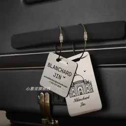 Stainless Steel Luggage Tag with Square and Rectangle Shapes thumbnail 3