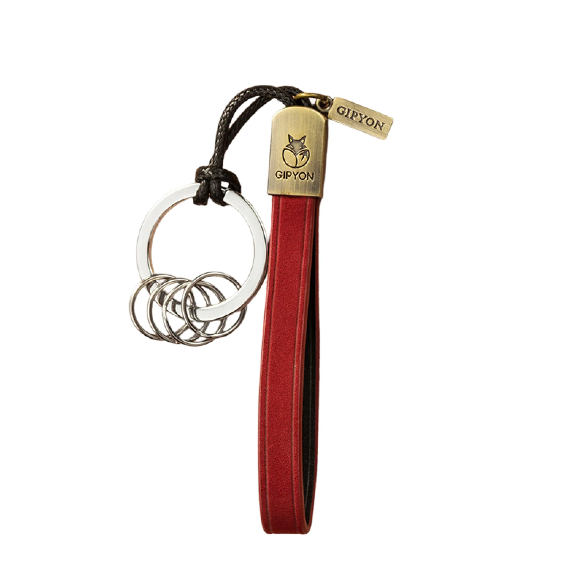 Cowhide Leather Keychain with Key Ring and Rope thumbnail 11