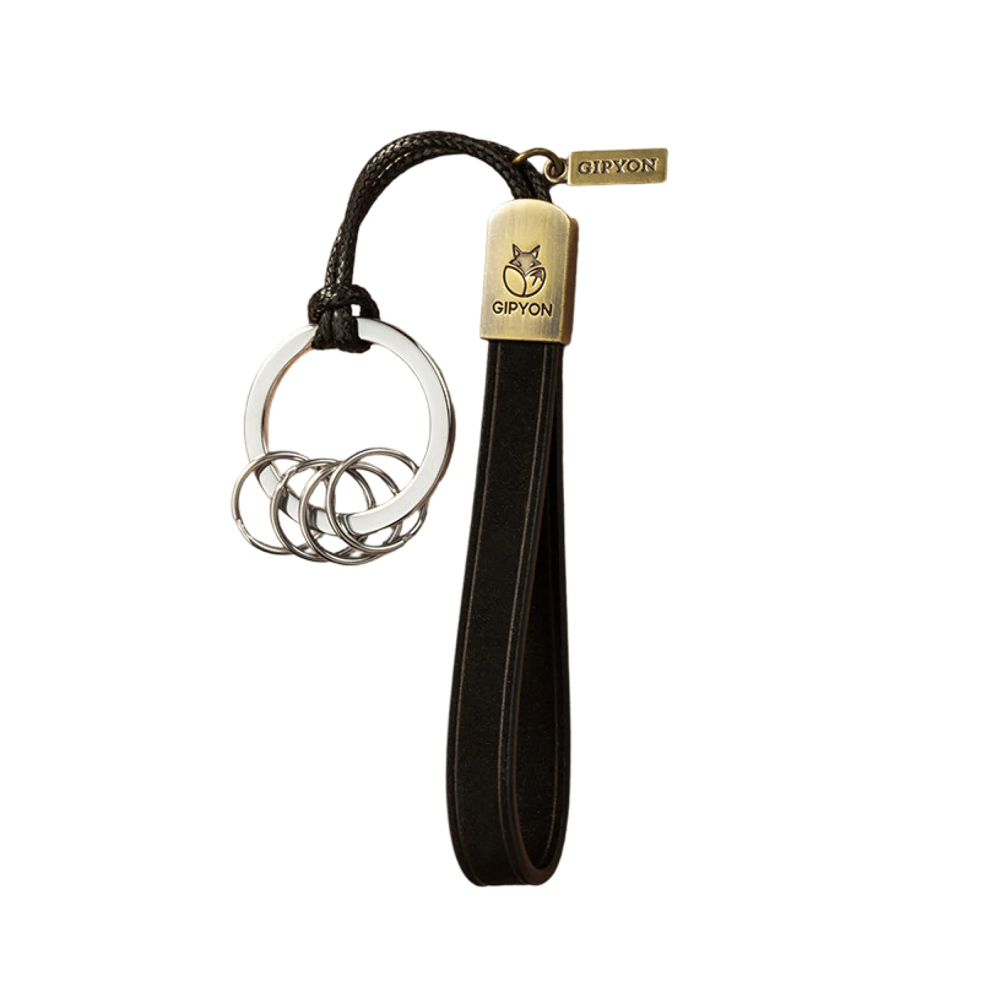 Cowhide Leather Keychain with Key Ring and Rope thumbnail 9