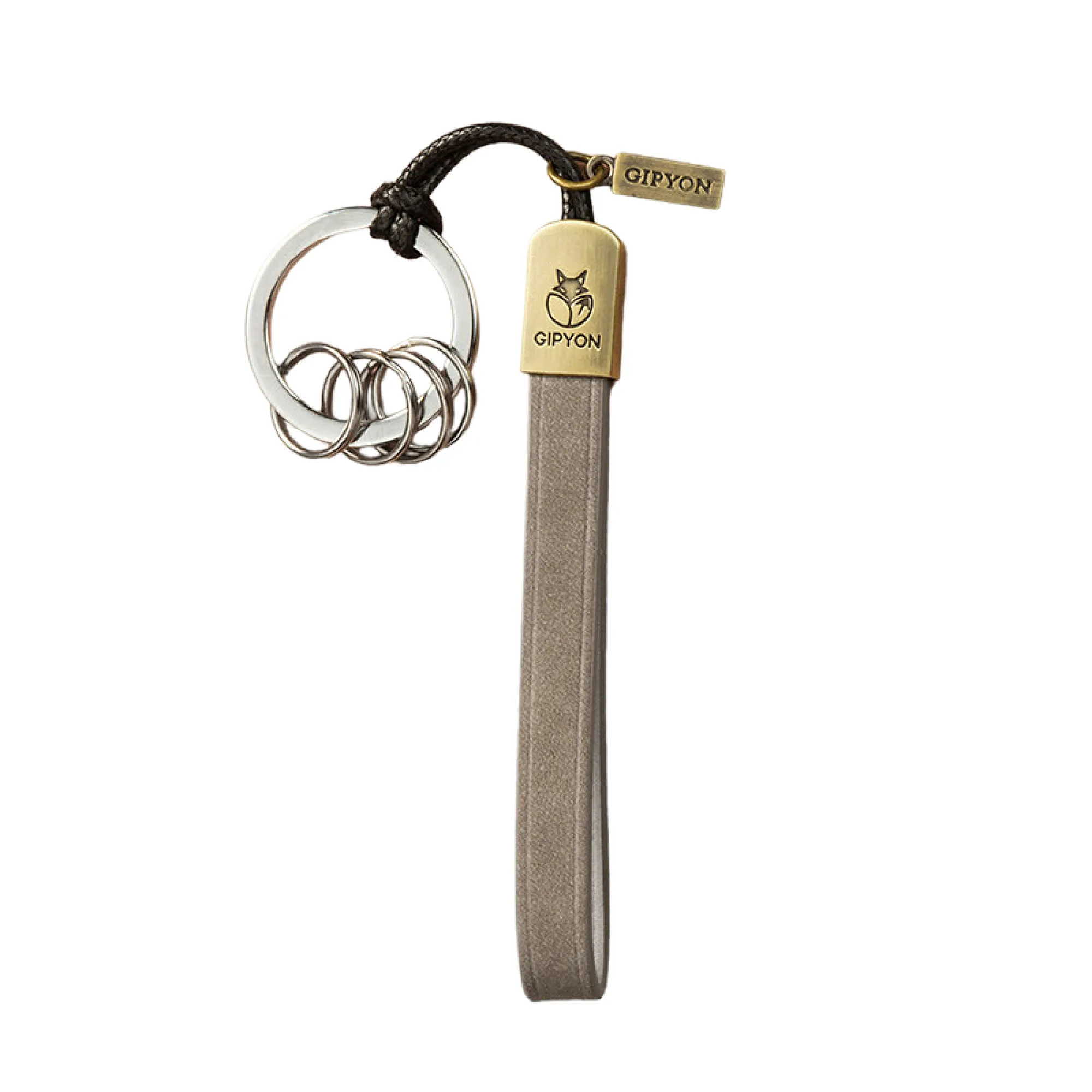 Cowhide Leather Keychain with Key Ring and Rope thumbnail 10
