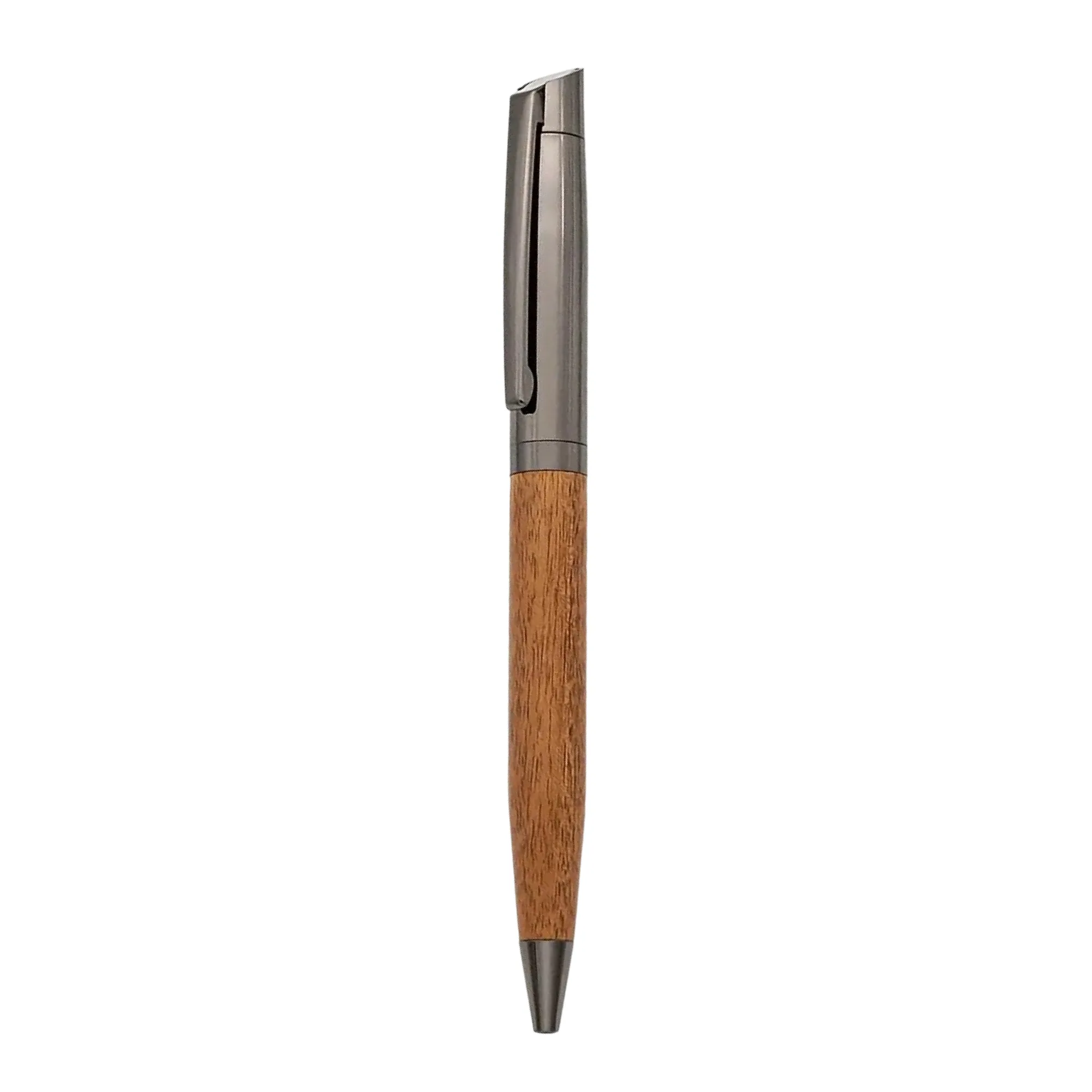 Wooden Barrel Rollerball Pen with Metal Clip thumbnail 5