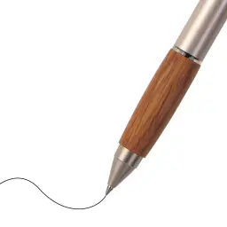 Uni-ball UMN-515 Retractable Gel Pen with Oak Wood Grip, 0.5mm Bullet Tip, Black Ink thumbnail 4