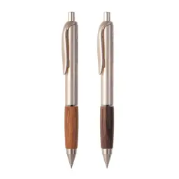 Uni-ball UMN-515 Retractable Gel Pen with Oak Wood Grip, 0.5mm Bullet Tip, Black Ink thumbnail 1