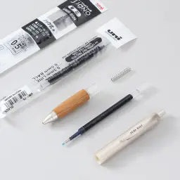 Uni-ball UMN-515 Retractable Gel Pen with Oak Wood Grip, 0.5mm Bullet Tip, Black Ink thumbnail 6
