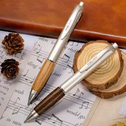 Uni-ball UMN-515 Retractable Gel Pen with Oak Wood Grip, 0.5mm Bullet Tip, Black Ink thumbnail 7