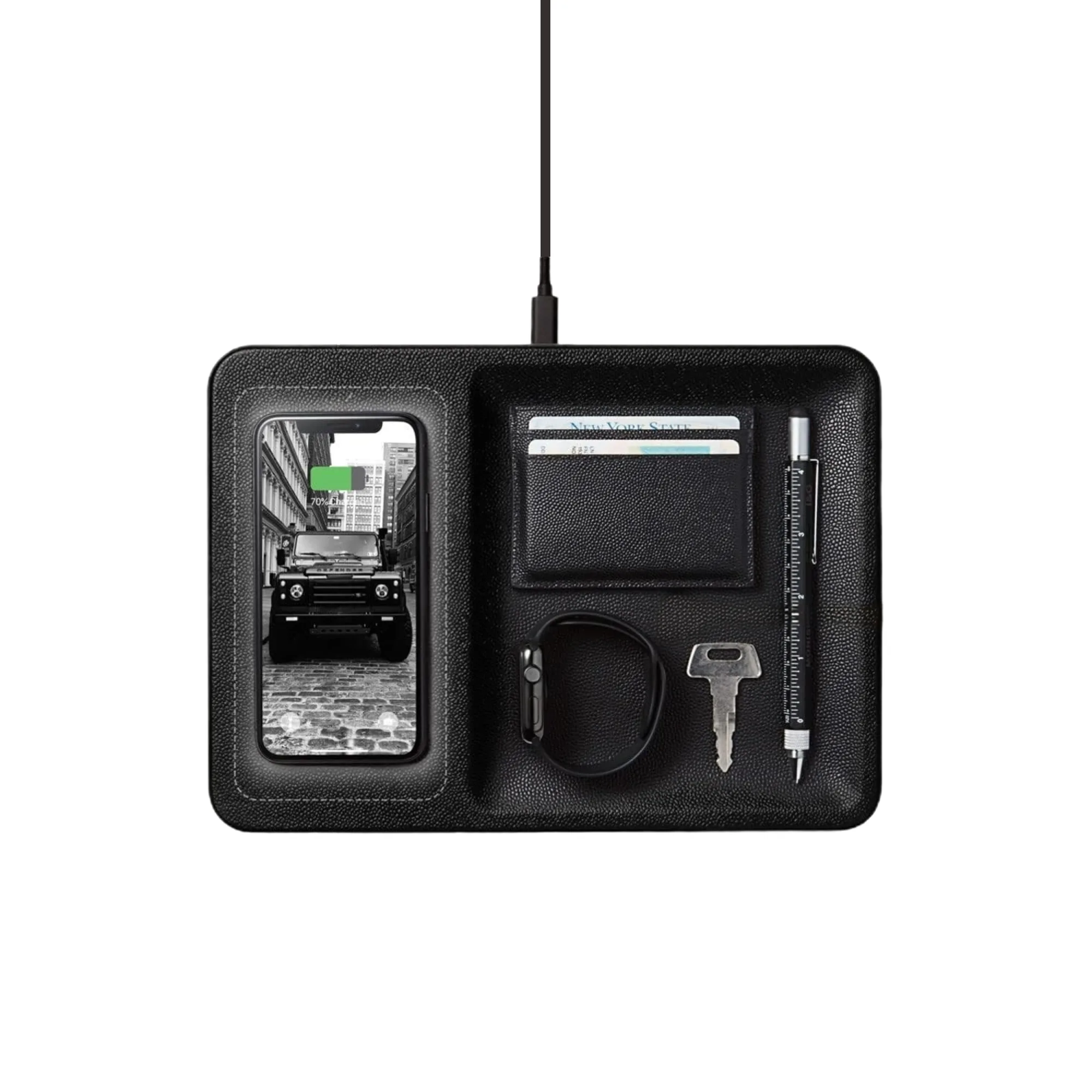 Desktop Storage Tray with 15W Wireless Charging thumbnail 2