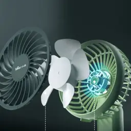 Foldable USB Rechargeable Handheld/Desktop Fan thumbnail 4