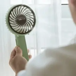 Foldable USB Rechargeable Handheld/Desktop Fan thumbnail 2
