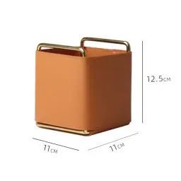 Nordic Style Leather Desk Organizer with Iron Frame thumbnail 5